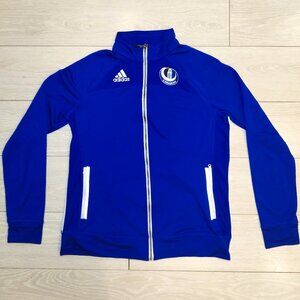 Adidas Track Jacket Women's - Size M - Blue Climalite with Carabins Logo